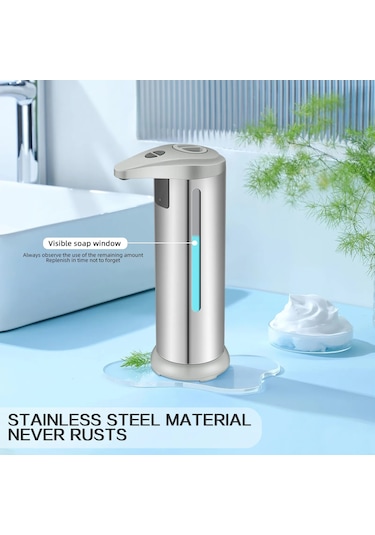 Siyah-otomatik Sıvı Sabunluk Fotoselli Sensör Banyo Akıllı Köpük Makinesi 280 Ml Kızılötesi Sıvı Sabunluk Pompa Kabı