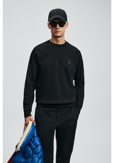 Lufian 112030179 Grant Erkek Sweatshirt Siyah