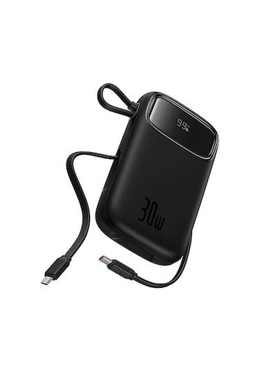 Baseus Qpow2 30w 10k Taşınabilir Şarj Cihazı Siyah Siyah