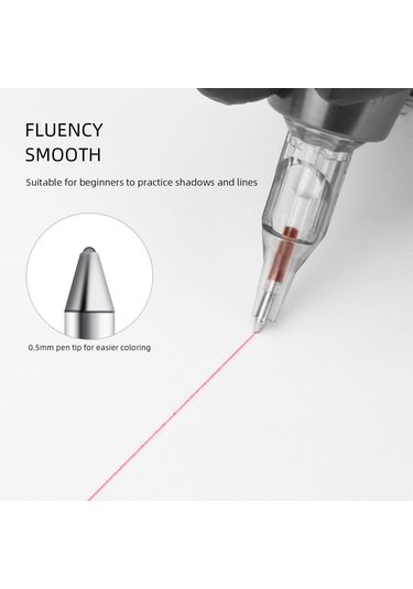 Aubyhe 10 Adet Tattoo Uygulama Kalemi - 0.5mm Uç, Yüksek Kalite Pvc, Başlangıçcılar İçin, Çoklu Renk Seçeneği, Uygulama Derisi Ve Kağıt Üzerinde Kullanım