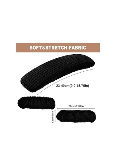 Bordo 1 Çift Ofis Koltuğu-kol Kapağı Toz Geçirmez Gerilebilir Lekeye Dayanıklı Spandex Streç Bilgisayar Sandalye Kol Slipcover