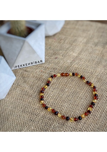 İpek Kehribar Kolye Sertifikali Baltik DaMLa Kehribar Bebek Kolyesi Diş 0-3 Yaş