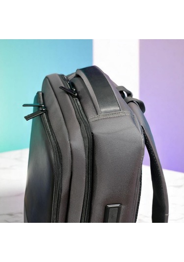 Laptop Ve Seyahat İçin İnce Tasarım Sırt Çantası Baggaj S24112 Gri
