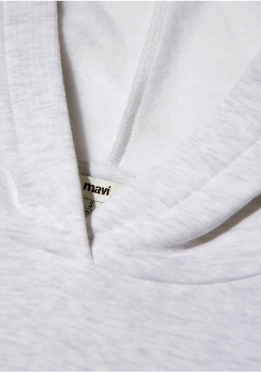 Mavi - Kapüşonlu Gri Basic Sweatshirt 167299-85438 Gri