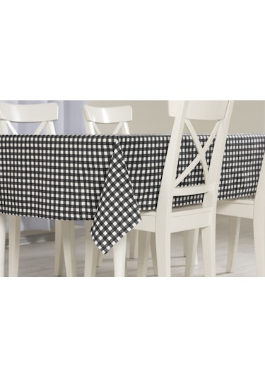 Ekose Masa Örtüsü Siyah