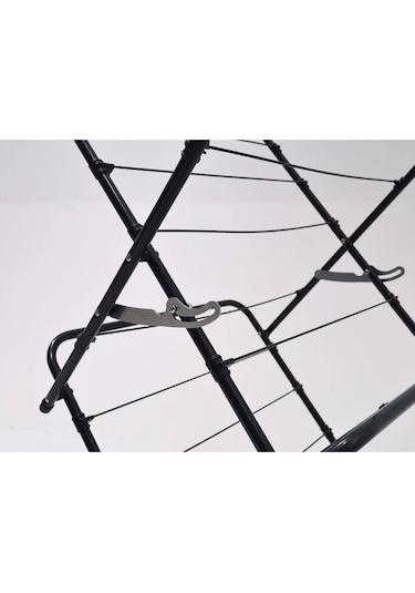 Romee Pratik Katlanır 3 Katlı Çamaşır Kurutmalık Askısı Antrasit Gri Siyah