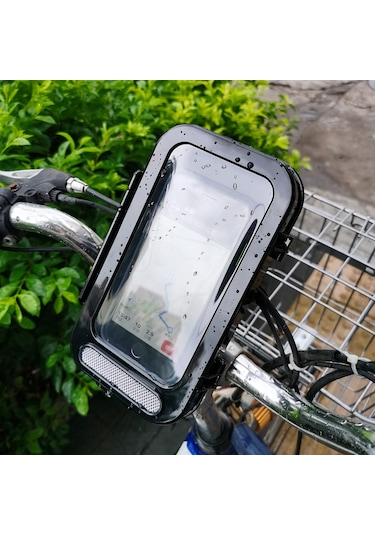 Mtb Elektrikli Bisiklet Su Geçirmez Dokunmatik Ekran Telefon Kılıfı Motosiklet Bisiklet Gidon Dağı Cep Telefonu Tutucu Çok Renkli