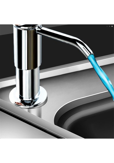 Xiaaokeji Mutfak Lavabosu İçin Sabunluk Ve Uzatma Borusu Seti Gümüş