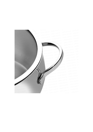 Nehir Silver 16 Cm Derin Tencere - Paslanmaz Çelik Tencere Gri