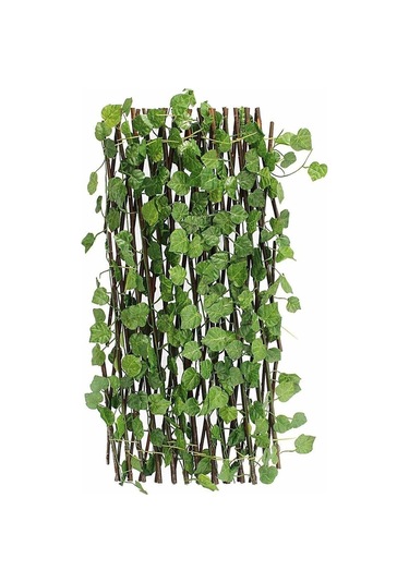Yapay Çiçek Akordiyon Çit Yapay Sarmaşıklı Duvar Dekoru 300x60 Cm