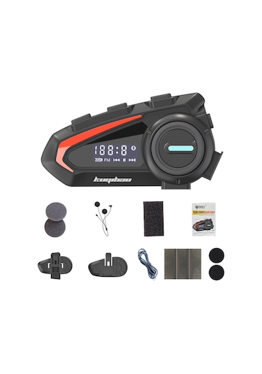 Hallow Kuqıbao K20 Bluetooth Motosiklet İnterkom Siyah