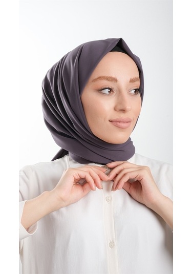 Violet Düz Klasik Şal Medine Ipeği Sade 202103_21