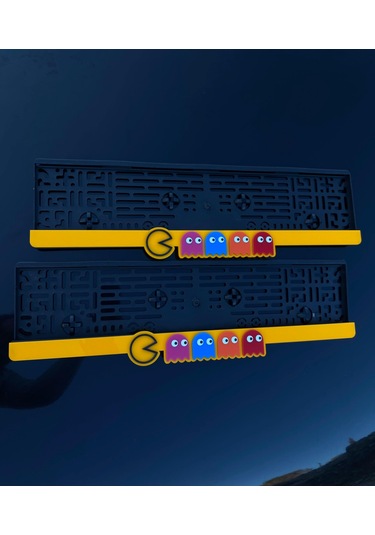 Pacman Plakalık 2'li Oto Araba Aksesuar 2 Adet Plakalık Universal
