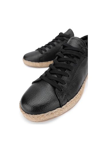 Tamer Tanca Erkek Hakiki Deri Siyah Deri Casual Ayakkabı 355 78370 Erk Ayk Y24 Sıyah Dr Siyah