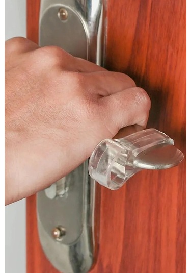 10 Adet Şeffaf Silikon Kapı Kolu Tamponu Kapı Pencere Kolu Stoperi Kapı Pencere Durdurucu