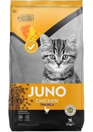 Juno Tavuklu Yavru Kedi Maması 2 KG
