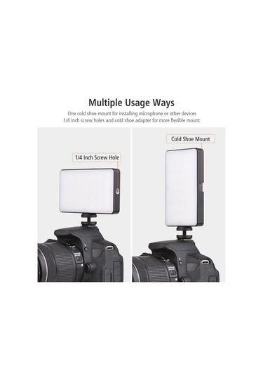 Andoer W140 Cep Led Video Işığı Kamera Dolgu Işığı Siyah Diğer