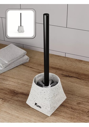 Fora Zeminli Tuvalet Fırçası, Poliresin, Tuvalet Fırçası 188563181 Beyaz