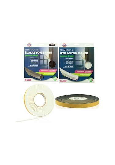 Epdm Kauçuk Kapı ve Pencere Izolasyon Bandı 15 Mmx 5 Metre