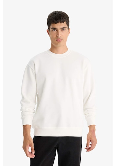 Defacto Relax Fit Bisiklet Yaka Kalın İçi Yumuşak Tüylü Basic Düz Sweatshirt T5139az25auwt32 Beyaz Defacto Relax Fit Bisiklet Yaka Kalın İçi Yumuşak Tüylü Basic Düz Sweatshirt T5139az25auwt32 Beyaz