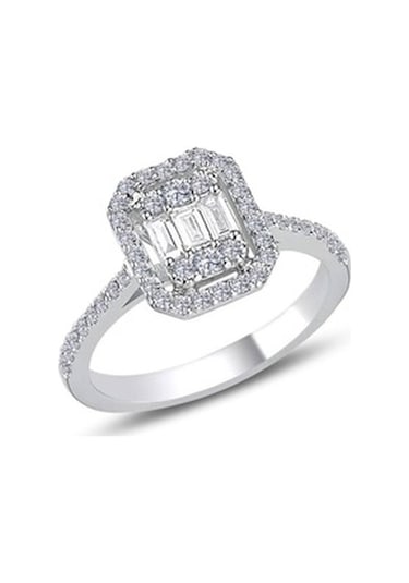 Gümüş Rodyumlu Baget Taşlı Dörtlü Set (535071419)