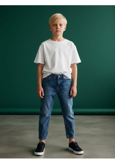 Zekids Erkek Çocuk Denim Pantolon-16656 Renkli