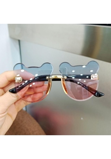 Trendooze Sevimli Parti Moda Mavi&pembe Karikatür Kafa Için Hediye Günü Güneş Güneş Gözlüğü Gözlüğü Doğum Çocuklar Çocuk Bebek Ayı Hw Mavi - Pembe