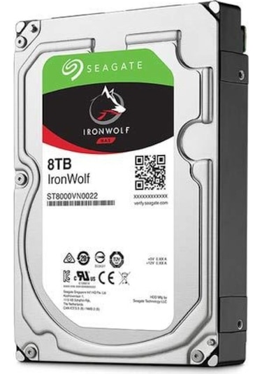 Seagate 8TB IronWolf Sata 3.0 7200RPM 256MB 3.5'' Dahili NAS Diski ST8000VN004