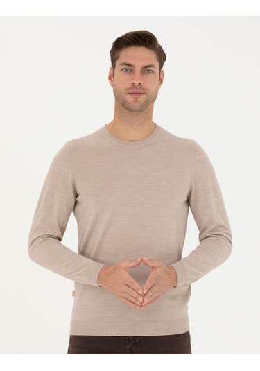 Pierre Cardin Erkek Taş Triko Kazak 50270054-vr049 Taş