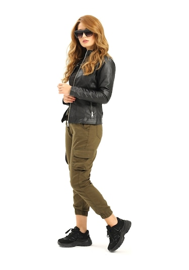 Modaplaza Kadın Deri Mont 1024- Siyah K19KBGT1024MNTSİYAH Siyah