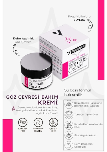 Velvatura Göz Çevresi Bakım Kremi 30 ML