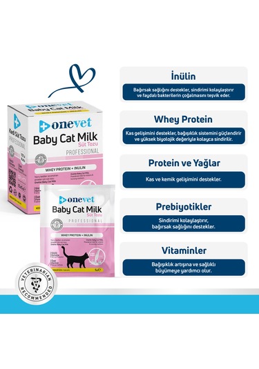 Onevet Yavru Kedi Süt Tozu Büyüme Destekleyici Şase 10x5 Gr