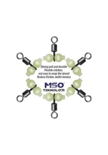 MSO Olta Balıkçılık Fosforlu & Paslanmaz Çelik Gezer T Fırdöndü