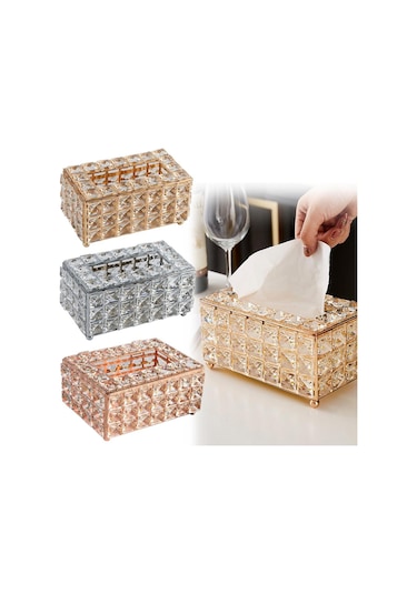 Gül Altın Doku Kutu Tutucu Depolama Yaratıcı Ev Odası Süslemeleri Odası Masaüstü Masa Düzenleyici Araba Doku Kutusu Kapağı Masa Peçete Tutucular