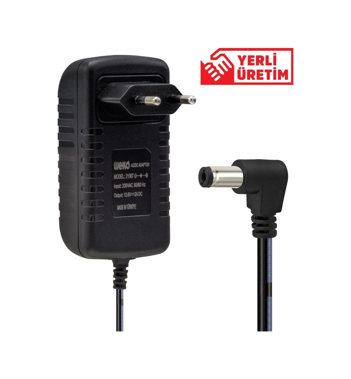 Weko 12.6 Volt - 2 Amper 5.5x2.5 Uçlu Şarjlı Matkap Adaptörü