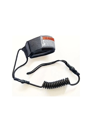 Elmpaly Siyah 1 Adet Tpu Sörf Emniyet El İpi, Ayarlanabilir Boy, Güvenli Bilek Kayışlı
