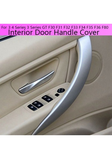 Besthome1 2pcs Gümüş Araba Iç Kapı Kolu Bmw 3 4 Serisi 3 Serisi Gt F30 F31 F32 F33 F34 F35 F36 F80