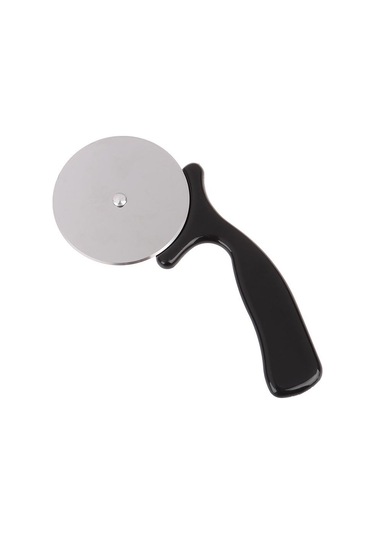 Siyah Paslanmaz Çelik Jant Pizza Kesici Pizza Aracı Mutfak Aksesuarları