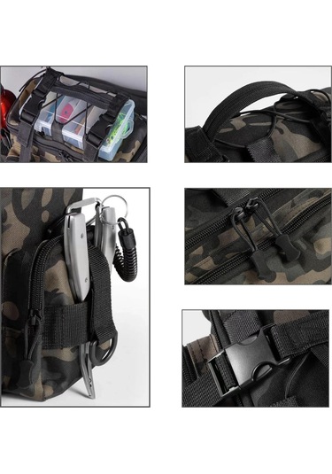 Balıkçılık Çantası, Tek Omuzlu Deniz Balıkçılığı, Balıkçılık Çantaları Sazan Balıkçılığı İçin Balıkçılık Saklama Sırt Çantası, Kamuflaj Dış Mekan Taşıma Çantası, Yürüyüş Seyahat Çantası Qd Çok Renkli