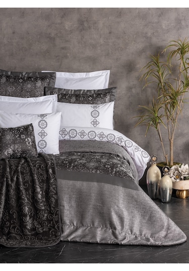 Cotton Box Platinium Çeyiz Seti Valeria Antrasit