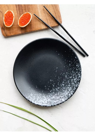 Korall 2'li Tabak Seti Düz Tatlı Tabakları 20,5 Cm Nero 236166029 Siyah