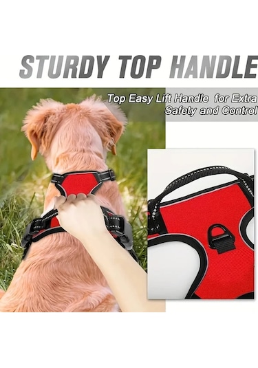 Maxaccess Köpek Yürüyüş Tasması, Anti-çekme Yastıklı Reflektif Xl Pembe Büyük Köpekler İçin