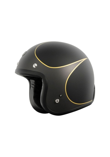 Torc T-50 Del Mar Hardy Açık Motosiklet Kaskı Mat Siyah Gri