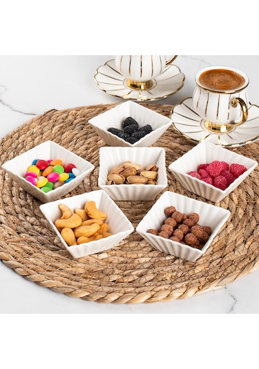 Porsima Bone 15690 6 Lı Sunumluk Kase Mini Sosluk Çerezlik Kase