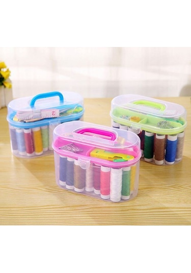 Bayanlar İçin Pratik Saklama Kutulu Mini Dikiş Nakış Seti