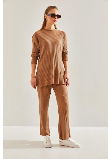Shade Kadın Fitilli Kaşkorse Alt Üst Takım 60201024 - Camel