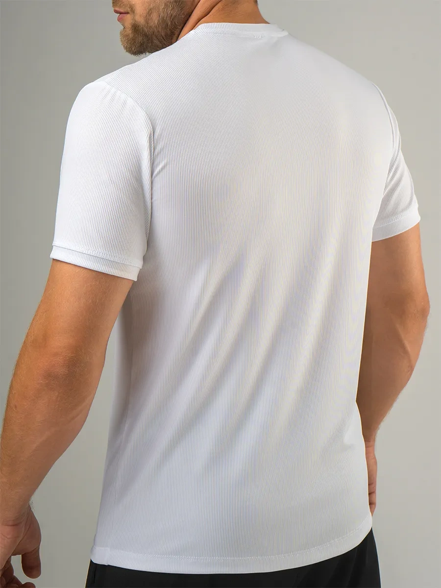 Happyfox Spor Düz Renkli Çubuklu Tişört 258033692 Beyaz