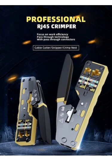 Primex Px-8070y Rj45/rj11 Cat6/cat7, Yeni Nesil Ez Rj45 Pense Cat6 Cat7, Yeni Nesil Pense Cat7 Bıçaklı