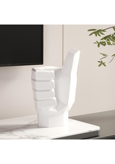 Suntek El Heykeli Soyut Sanat Parmak Heykel Dekor Raf Tv Dolabı