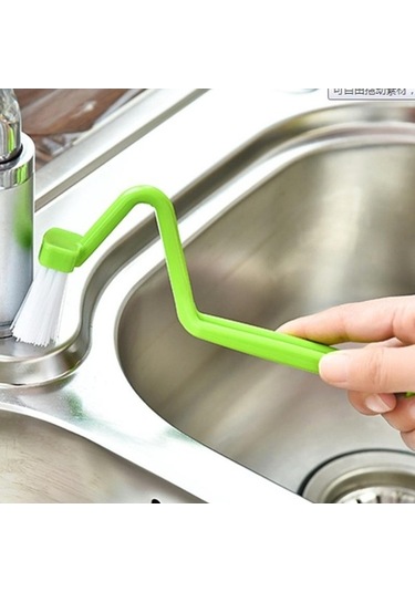 Novahub Yeşil Taşınabilir Tuvalet Fırçası Scrubber V-tipi Temizleyici Temiz Fırça Bükülmüş Kase Kolu Yeşil